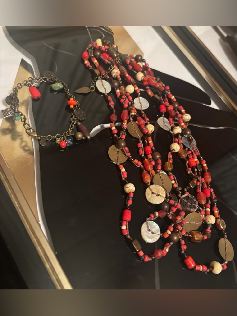 4 Vintage Necklaces ( Coldwater Creek & Ann Taylor) and 2 Bracelets #122 - Picture 13 of 16